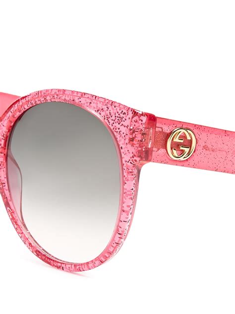 pink sparkly gucci glasses|clear pink gucci glasses.